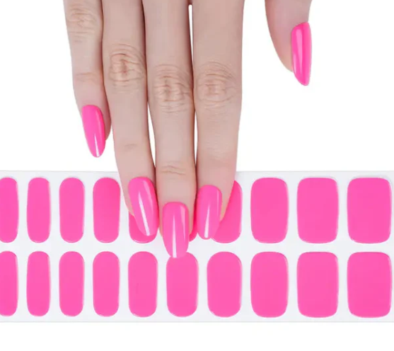 Hot Pink UV Gel Wraps