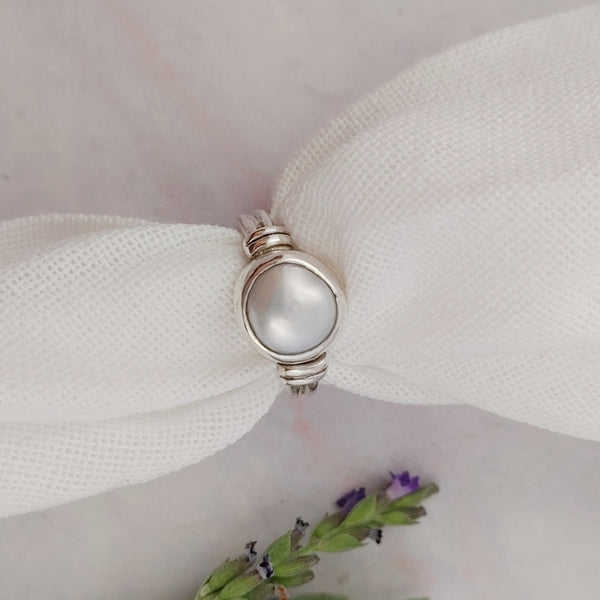 Freshwater Pearl Ring Smitted Studio