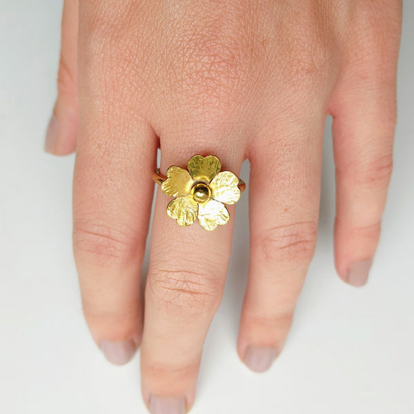 Sweet Pea Flower Ring Smitted Studio