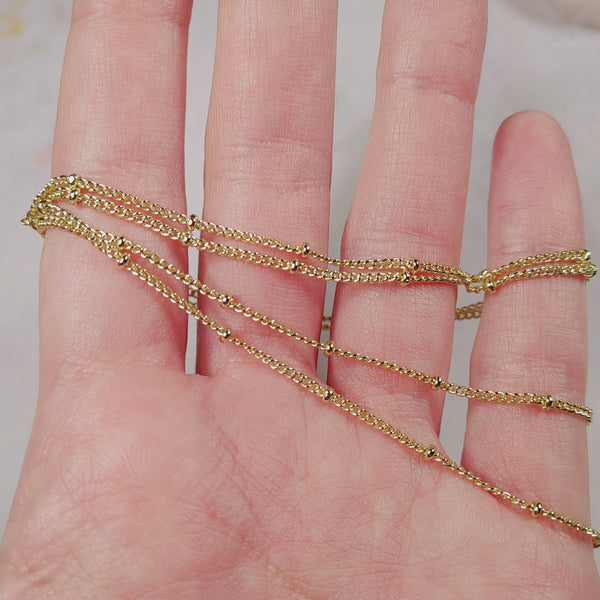 Dotted Chain gold plated - 60cm Smitted Studio