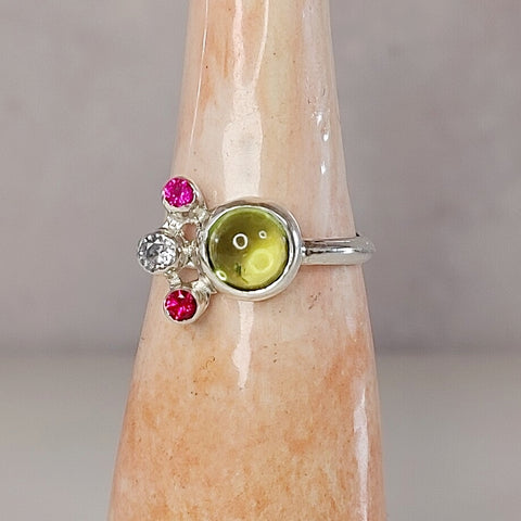 Peridot Candy Ring UK Size M Smitted Studio