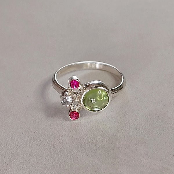 Peridot Candy Ring UK Size M Smitted Studio