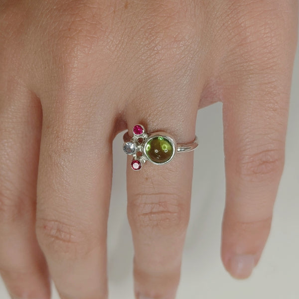 Peridot Candy Ring UK Size M Smitted Studio