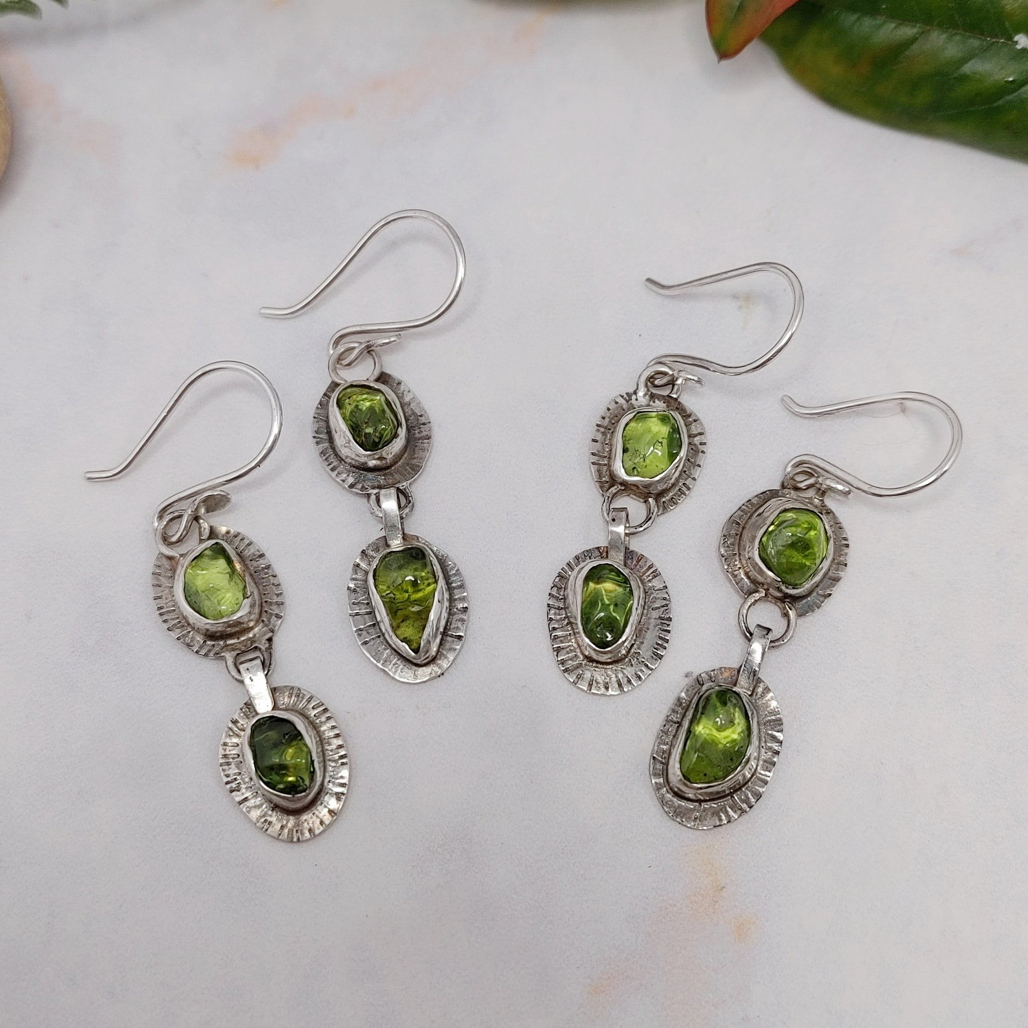 Peridot Drop Earrings Smitted Studio