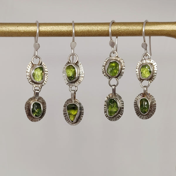 Peridot Drop Earrings Smitted Studio