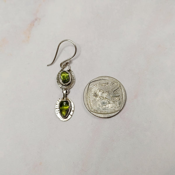 Peridot Drop Earrings Smitted Studio