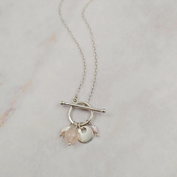 Pearl Charm Toggle Necklace Smitted Studio