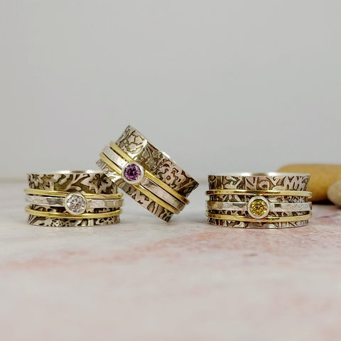 Floral Spinner Rings Smitted Studio