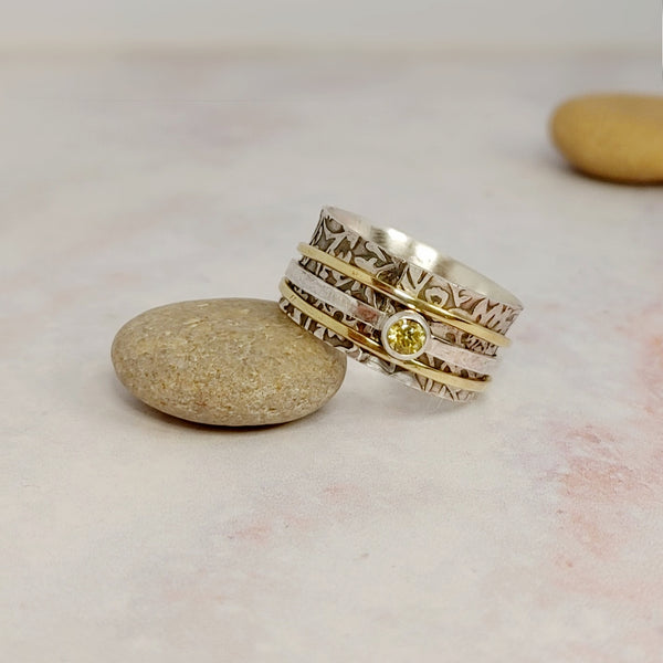 Floral Spinner Rings Smitted Studio