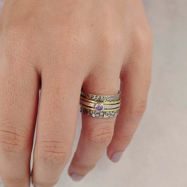 Floral Spinner Rings Smitted Studio