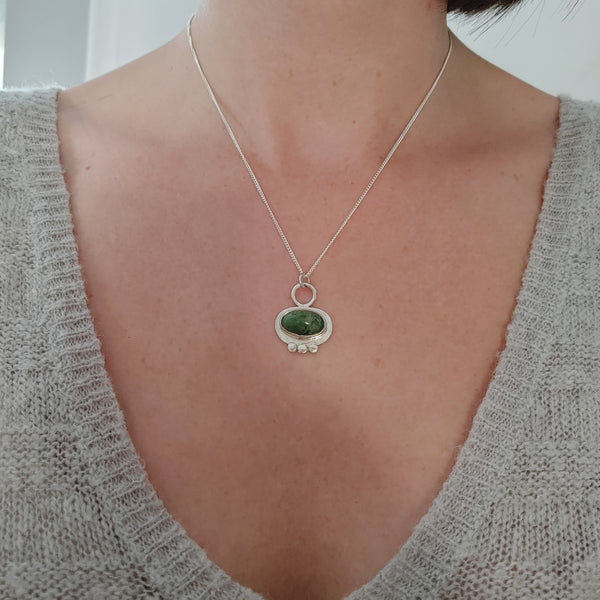 Green Jasper Necklace Smitted Studio