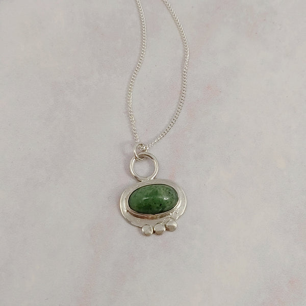 Green Jasper Necklace Smitted Studio